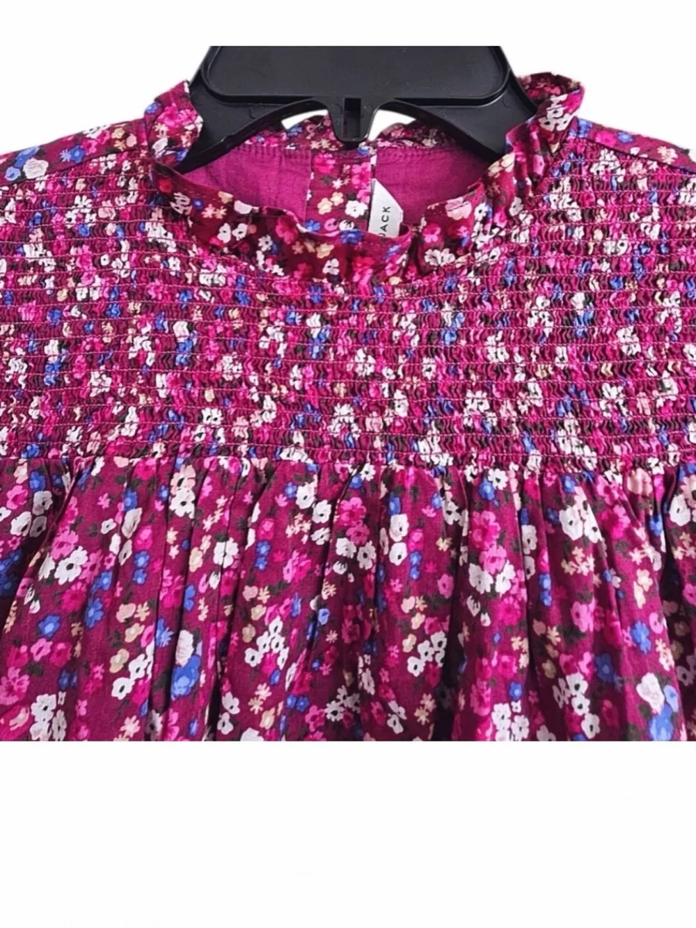 Janie and Jack Girls👧🏻 Berry Ditsy Floral💐Smocked Blouse👚Sz 12